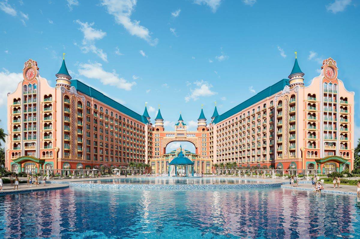 Tổ hợp khách sạn với hơn 20 thương hiệu uy tín toàn cầu đưa Vịnh Tiên sánh ngang với các thánh địa du lịch hàng đầu thế giới (Ảnh phối cảnh)