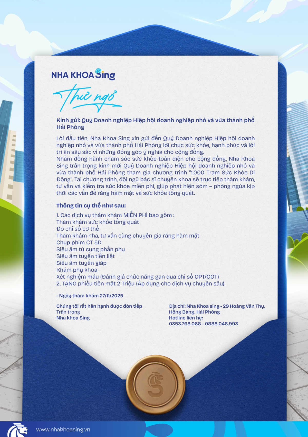 Hành trình tri ân cộng đồng doanh nghiệp của Nha khoa Quốc tế Sing