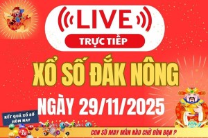 TRỰC TIẾP: Xổ số Đắk Nông hôm nay ngày 29/11/2025 - XSDNO 29/11