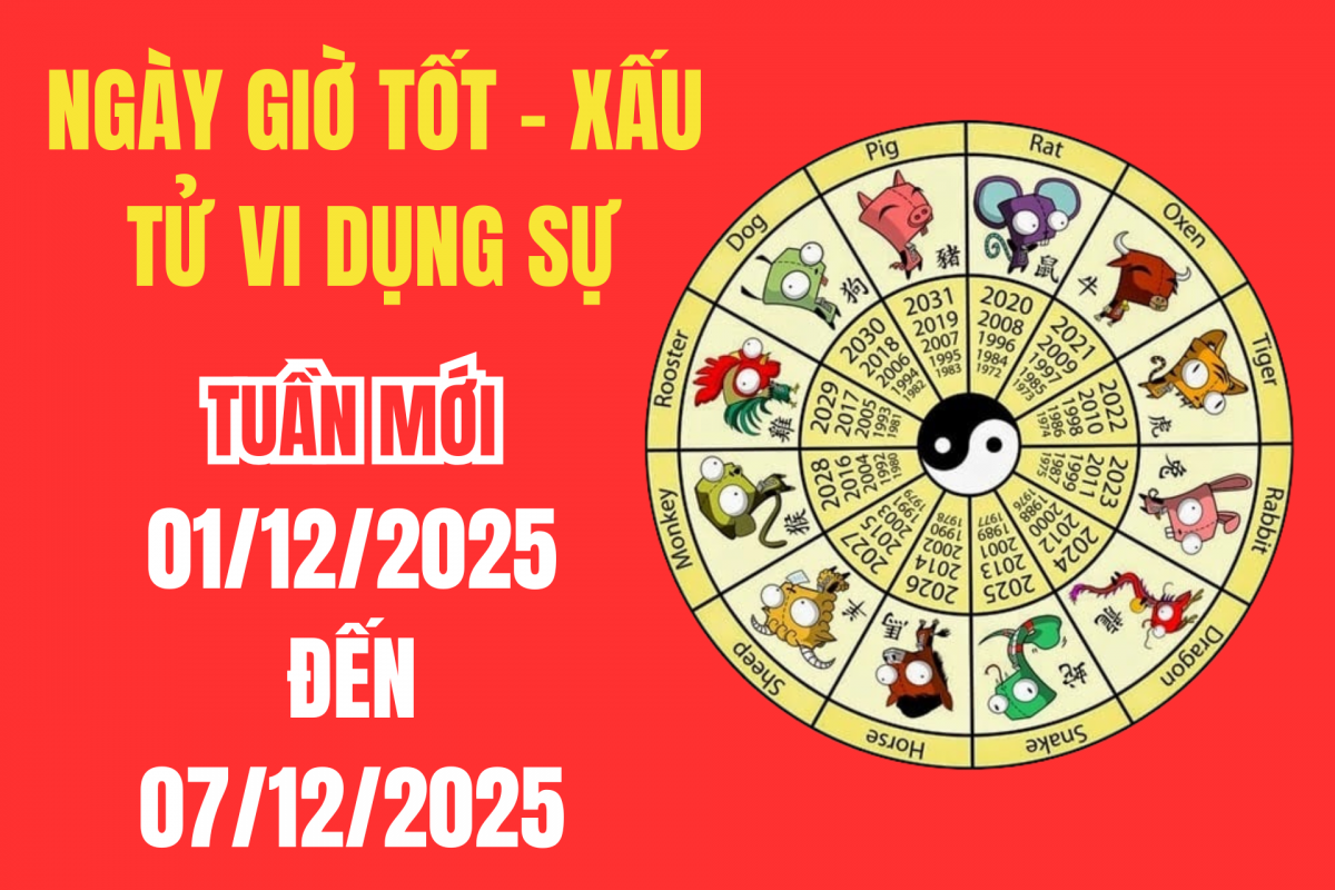 Xem ngày giờ tốt xấu – Tử vi tuần mới từ 01/12 – 07/12/2025: Phân tích chi tiết 9 yếu tố tử vi dụng sự cho khai trương, động thổ, xuất hành và ký kết hợp đồng