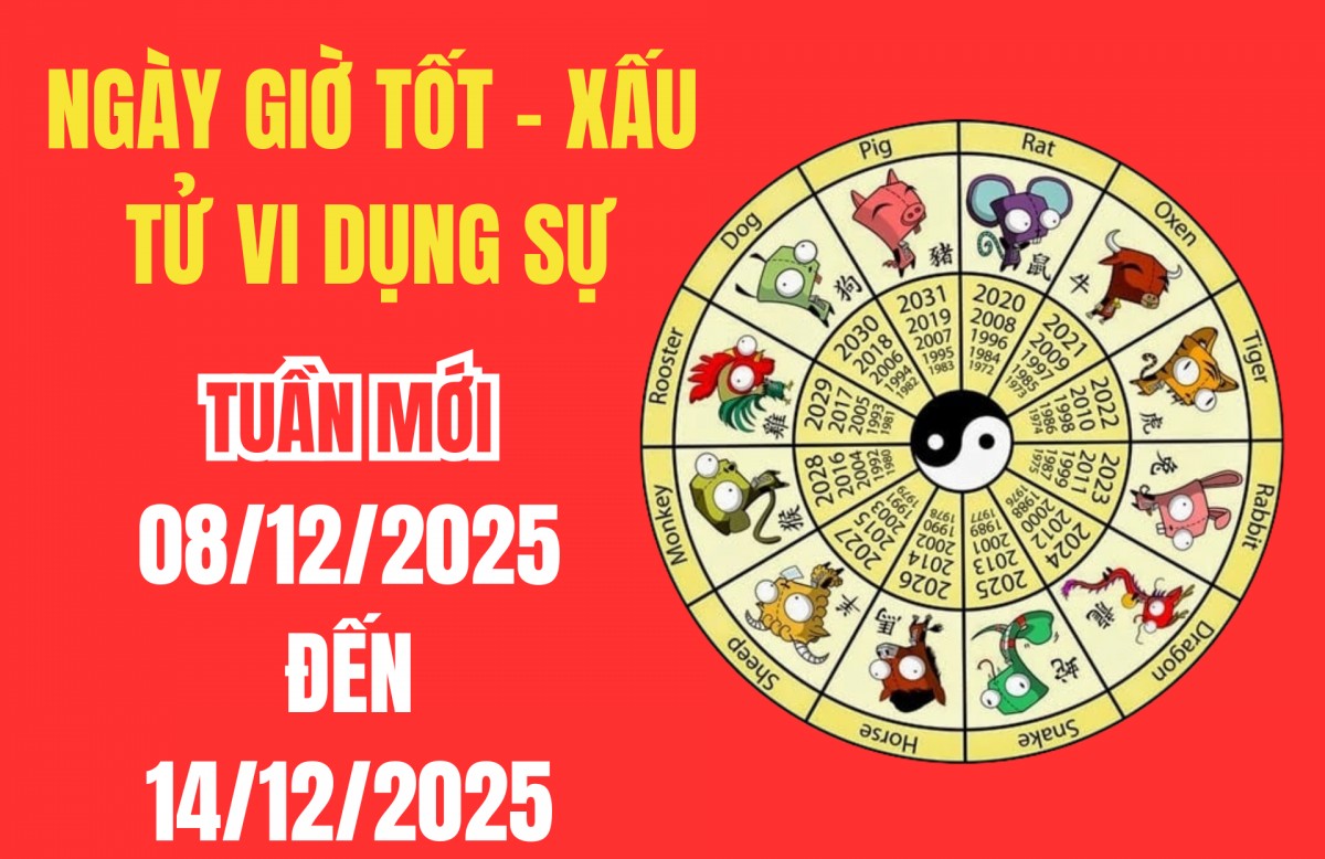 Xem ngày giờ tốt xấu – Tử vi tuần mới từ 08/12 – 14/12/2025: Ngày đẹp, giờ tốt cho khai trương, động thổ, xuất hành và ký kết hợp đồng