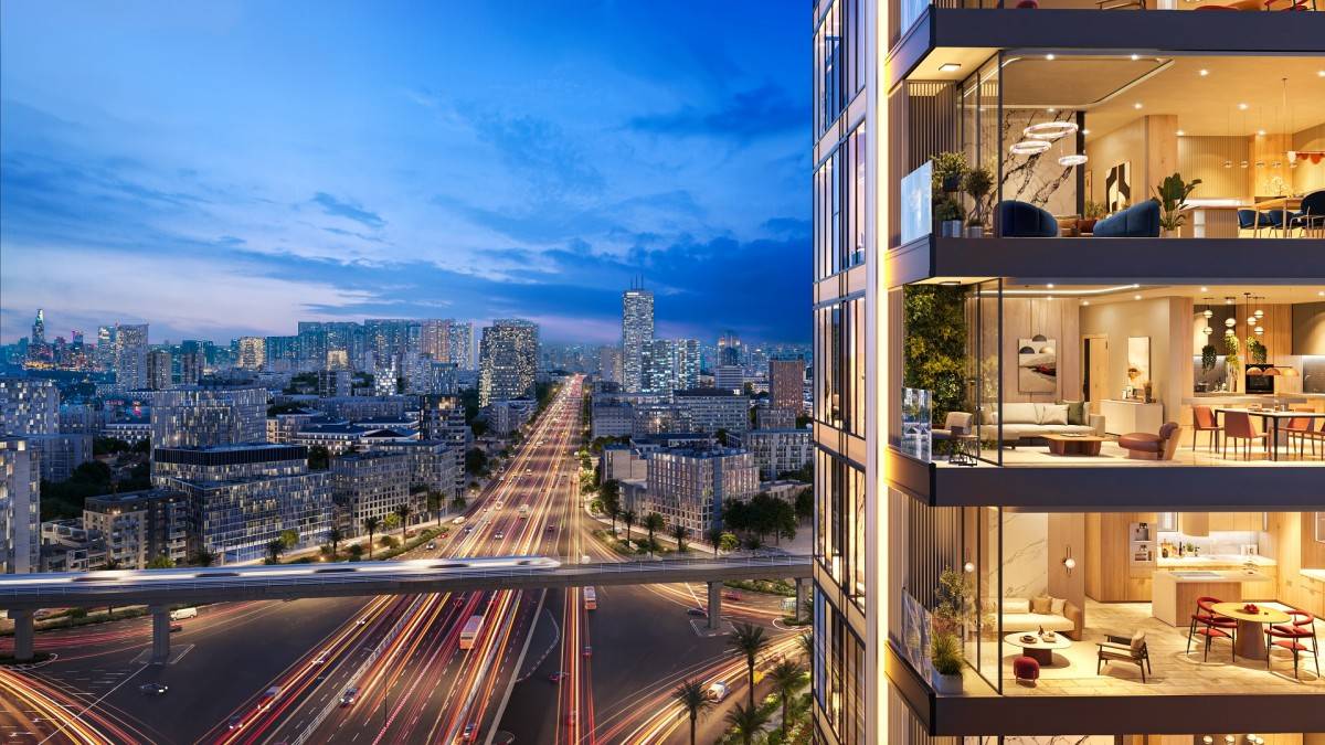 Tầm nhìn thoáng đãng từ căn hộ góc Sun Feliza Suites. Ảnh: Sun Property.