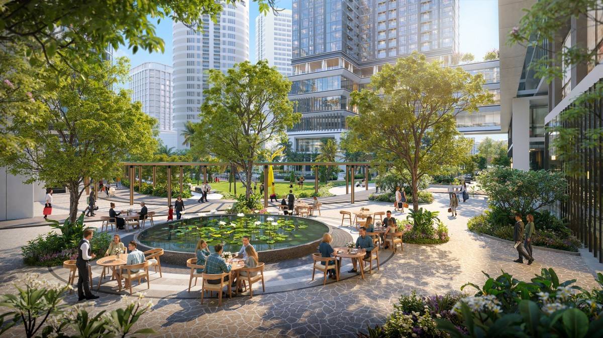 Sun Group dành hơn 11.000m2 kiến tạo không gian xanh cho cư dân. Ảnh: Sun Property.