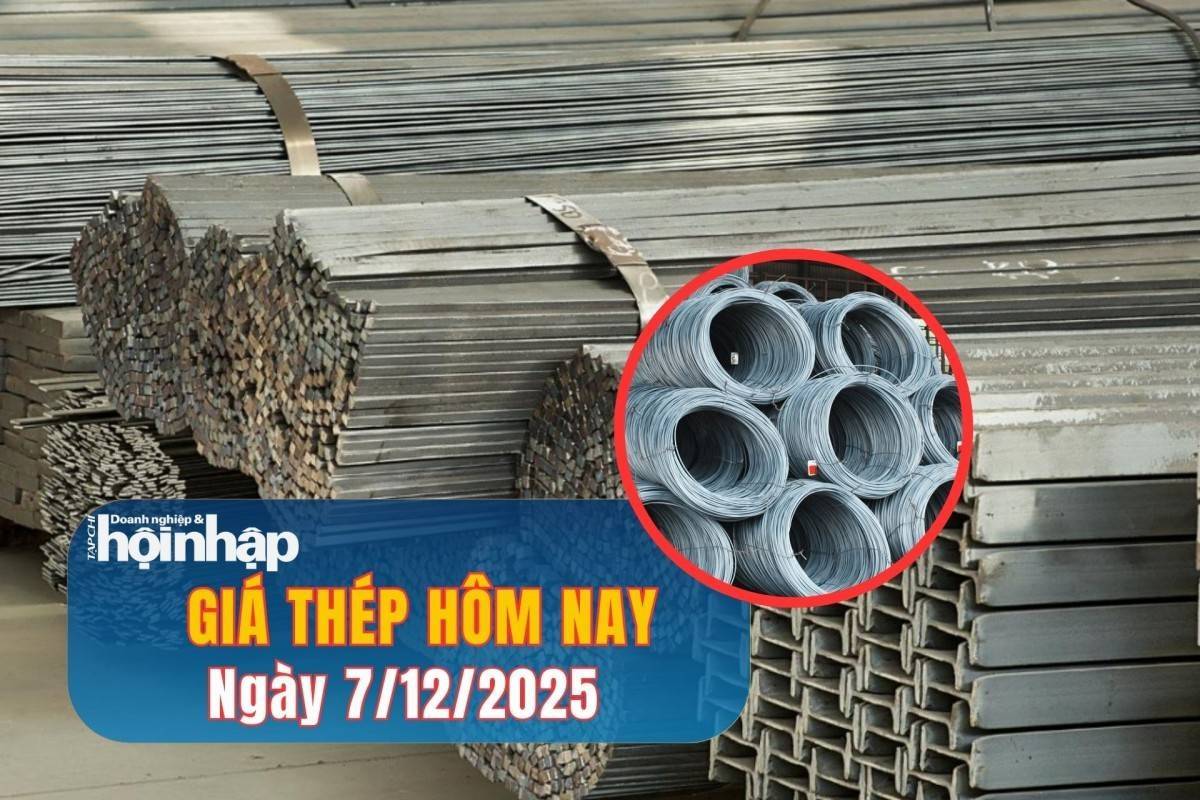 Giá thép hôm nay 7/12/2025: Thép kỳ hạn tăng nhẹ, quặng sắt quay đầu giảm