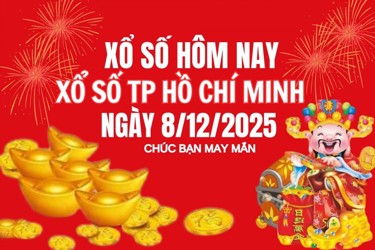 XSHCM 6/12, Kết quả xổ số Hồ Chí Minh hôm nay 6/12/2025, Trực tiếp XSHCM ngày 6 tháng 12