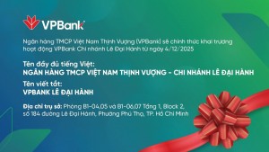 VPBank khai trương Chi nhánh Lê Đại Hành, mở rộng mạng lưới mới tại TP.HCM