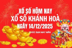 XSKH 14/12, Kết quả xổ số Khánh Hòa hôm nay 14/12/2025, Trực tiếp XSKH ngày 14 tháng 12