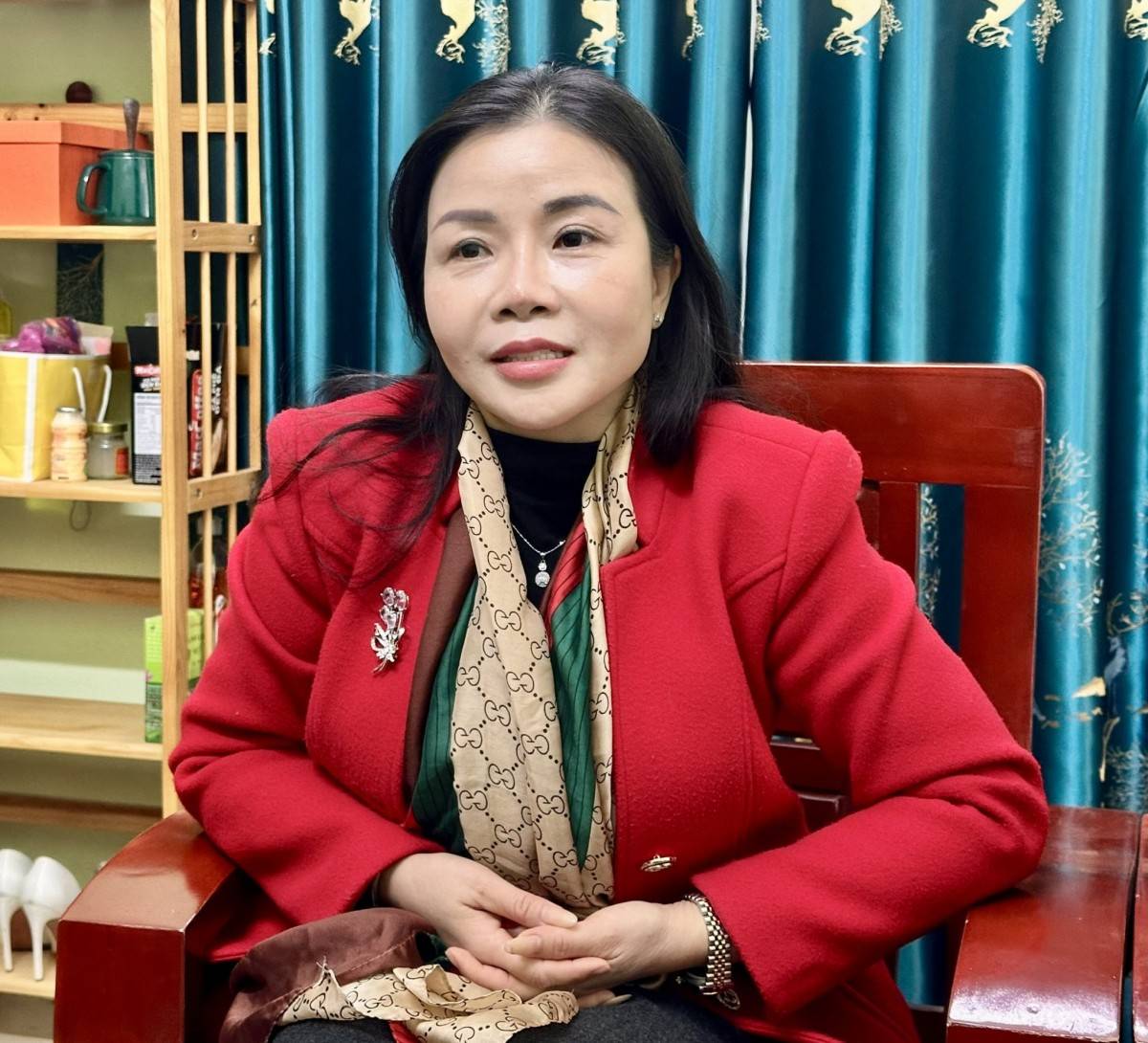 Bà Trương Thị Huyên, Phó Chủ tịch UBND xã Tam Chung