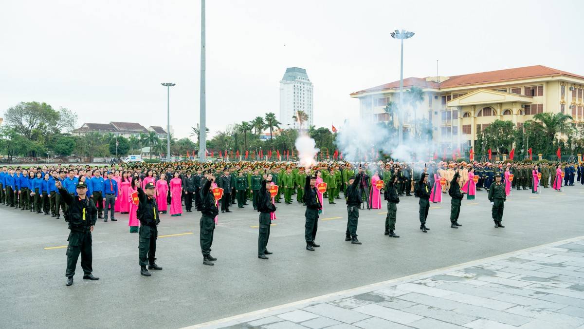 Quảng Trị ra quân cao điểm tấn công, trấn áp tội phạm, bảo đảm an ninh trật tự