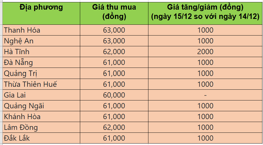 Bảng giá heo hơi tại miền Trung - Tây Nguyên hôm nay 15/12/2025