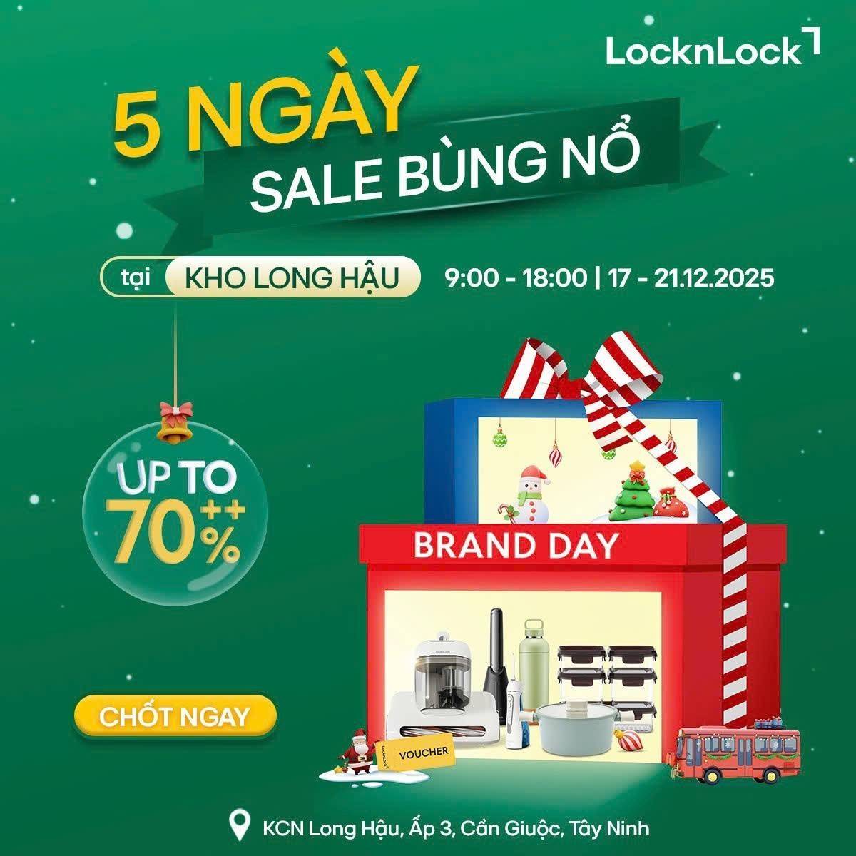 LocknLock Brand Day 2025 hưởng ứng khuyến mại quốc gia, ưu đãi lớn 17–21/12 cuối năm 2025