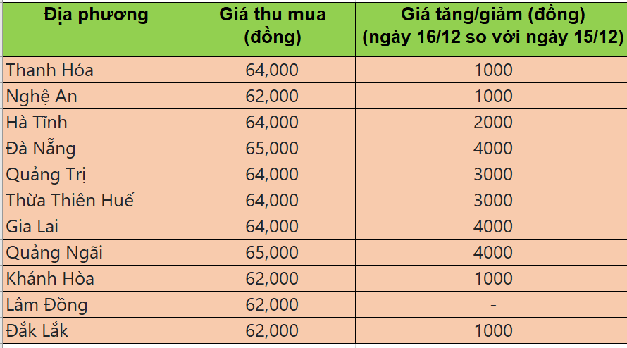 Bảng giá heo hơi tại miền Trung - Tây Nguyên hôm nay 16/12/2025