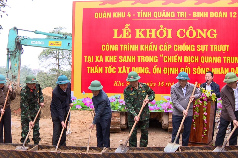 Quảng Trị khởi công công trình chống sạt lở 18 tỷ đồng tại xã Khe Sanh