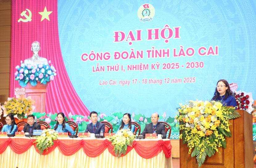 Đại hội Công đoàn tỉnh Lào Cai lần thứ I thống nhất 3 khâu đột phá nhiệm kỳ 2025–2030 Đại hội Công đoàn tỉnh Lào Cai lần thứ I: Thống nhất 3 khâu đột phá nhiệm kỳ 2025–2030
