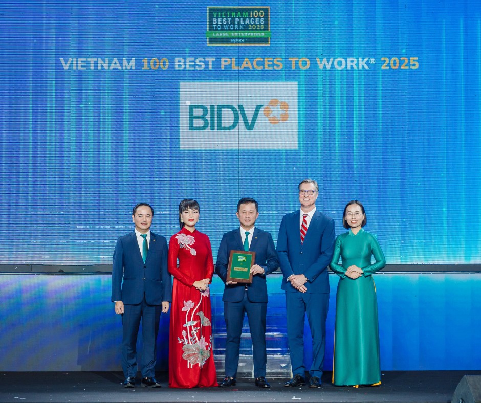 BIDV được vinh danh "Nơi làm việc tốt nhất Việt Nam" năm thứ ba liên tiếp