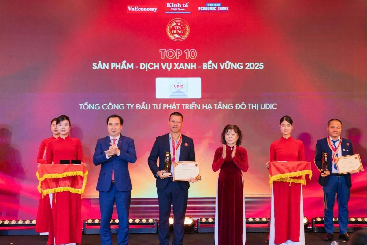 Khẳng định vị thế thương hiệu UDIC với TOP 10 Sản phẩm - Dịch vụ xanh - Bền vững 2025