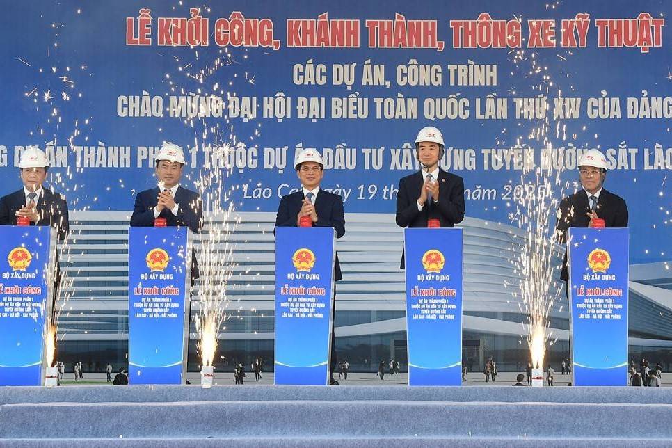 Khởi công 5 nhà ga đầu tiên trên tuyến đường sắt Lào Cai – Hà Nội – Hải Phòng