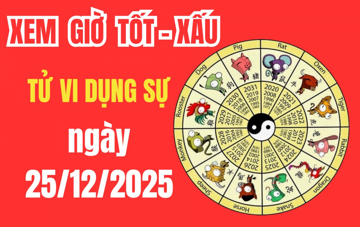 Tử vi hôm nay ngày 25/12/2025: Giờ đẹp, sao tốt và vận khí may mắn