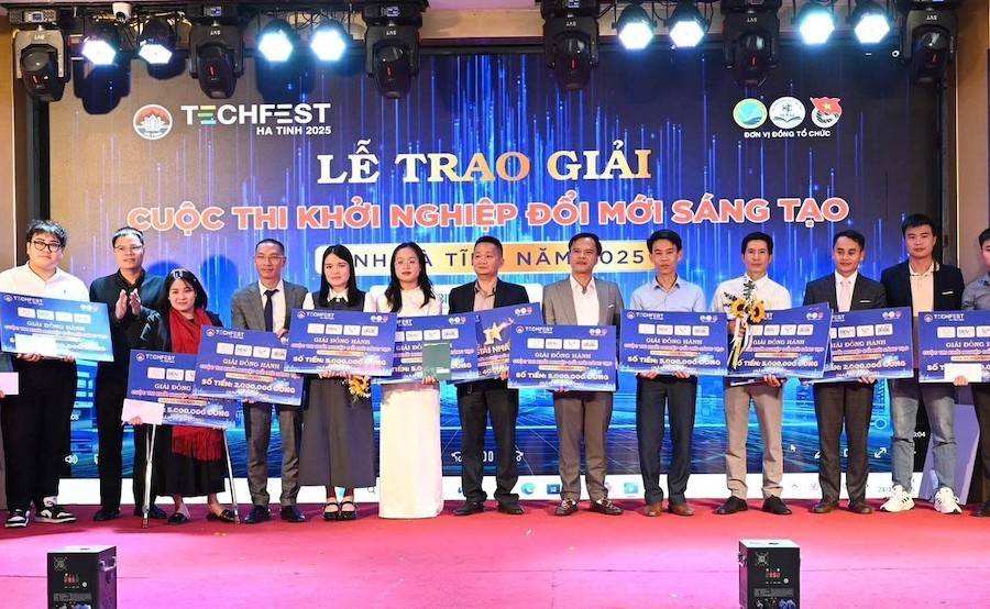 Lễ trao giải cuộc thi Khởi nghiệp đổi mới sáng tạo tỉnh Hà Tĩnh năm 2025