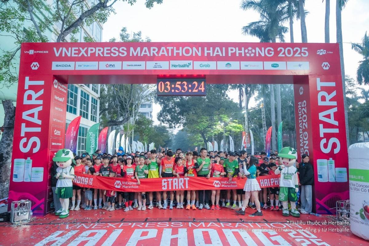 Hơn 14.000 vận động viên tham gia VnExpress Marathon Hải Phòng 2025, lan tỏa lối sống lành mạnh