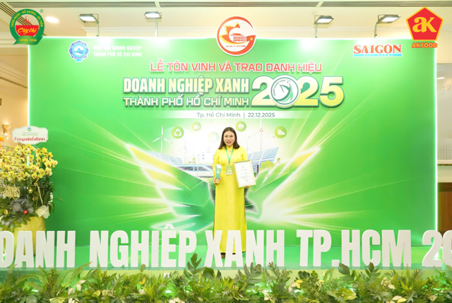 AK FOOD đoạt giải Doanh nghiệp Xanh TP.HCM năm thứ 3 liên tiếp