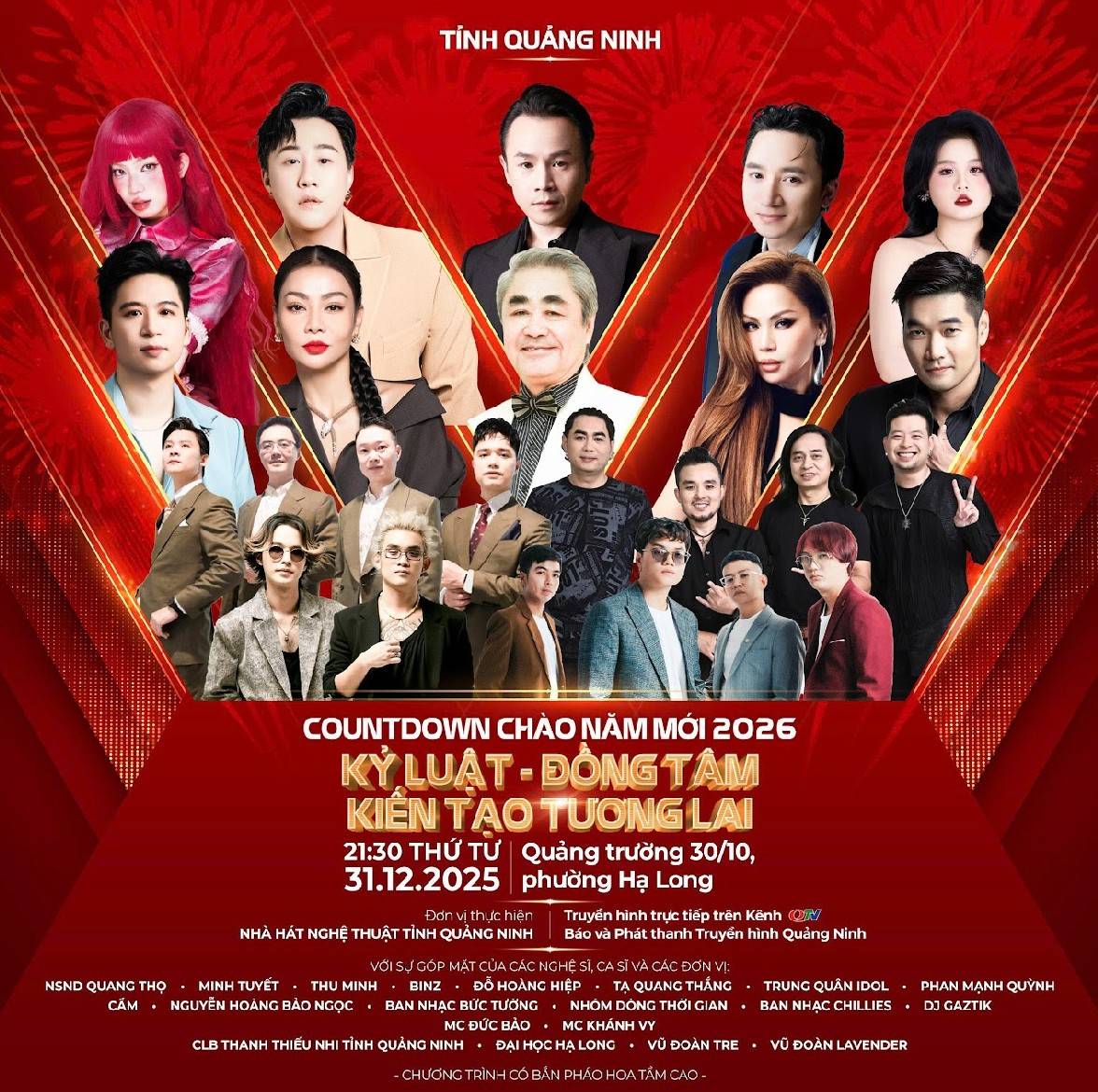 Quảng Ninh rộn ràng đón năm mới với Chương trình nghệ thuật Countdown 2026