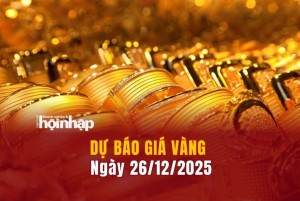 Dự báo giá vàng 26/12: Giá vàng nhẫn, vàng miếng có xu hướng "quay xe" giảm