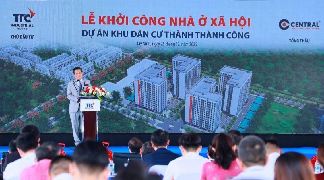Tây Ninh: Thêm 1.130 căn nhà ở xã hội tại phường Trảng Bàng do TTC IZ làm chủ đầu tư
