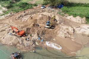 Phát hiện vụ khai thác cát trái phép hơn 1 tỷ đồng tại Quảng Trị
