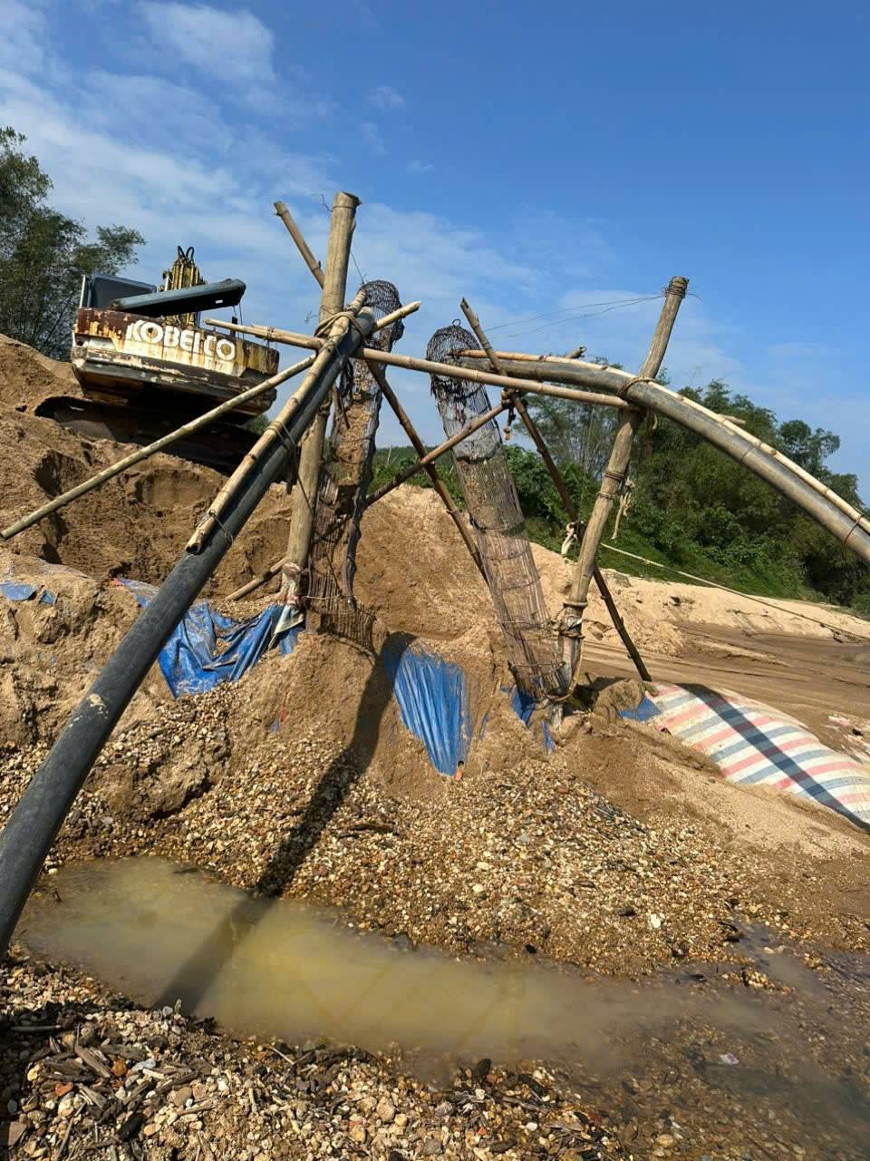 Phát hiện vụ khai thác cát trái phép hơn 1 tỷ đồng tại Quảng Trị