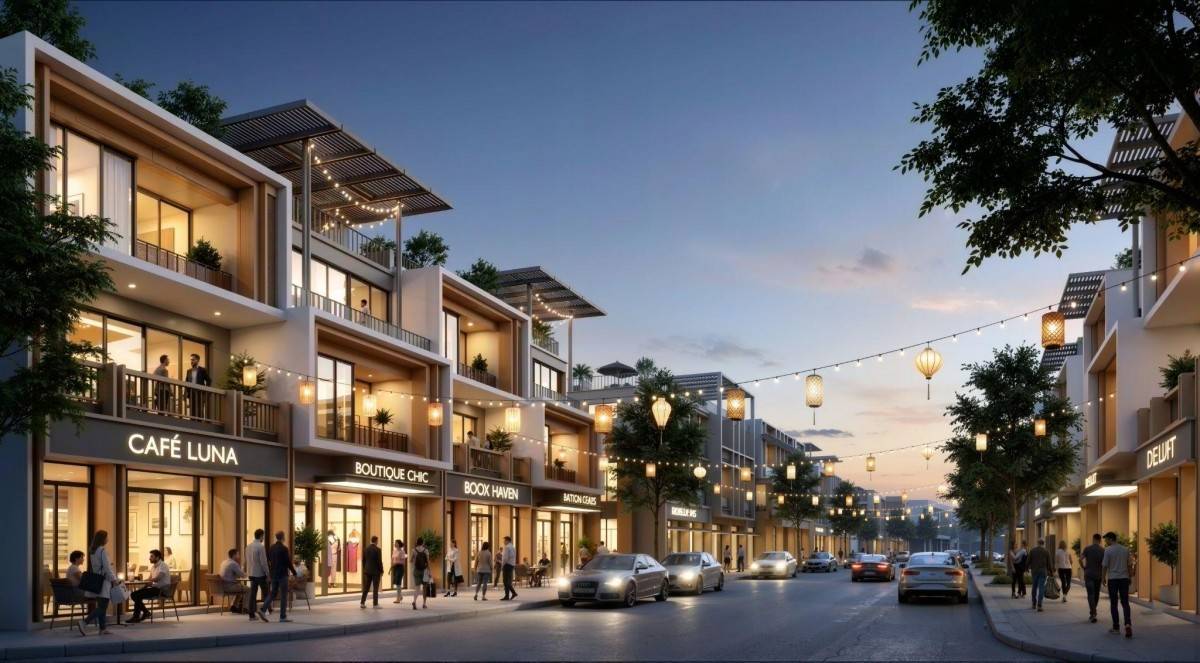 Đảo Nam được định hình là khu an cư – nghỉ dưỡng với các tòa tháp cao tầng, biệt thự và townhouse.