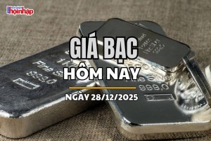 Giá bạc hôm nay 28/12/2025: Giá bạc đồng loạt tăng mạnh