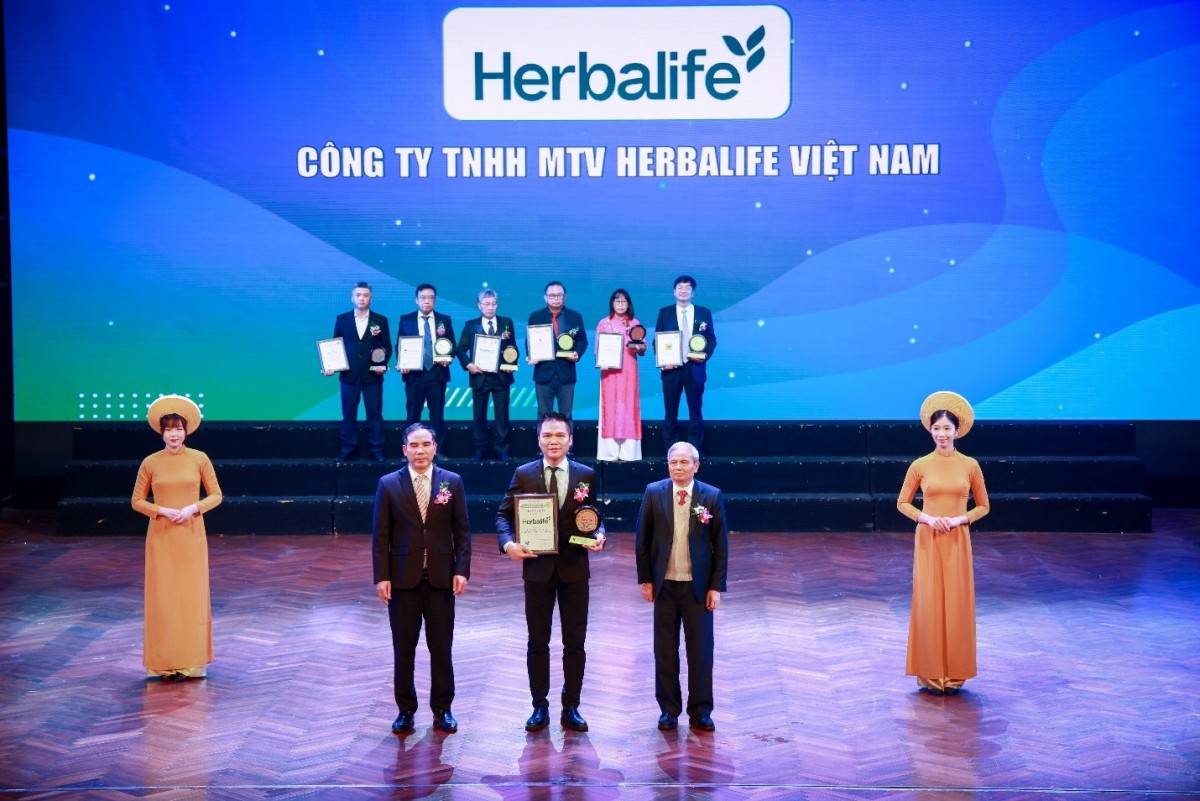 Herbalife được vinh danh tại Top 10 Thương Hiệu, Nhãn Hiệu Uy Tín Hàng Đầu Việt Nam 2025