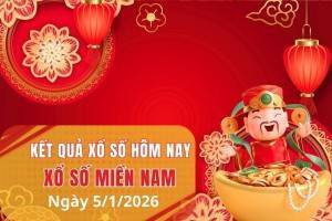XSMN 5/1, Kết quả xổ số miền Nam hôm nay 5/1/2026, Trực tiếp XSMN ngày 5 tháng 1