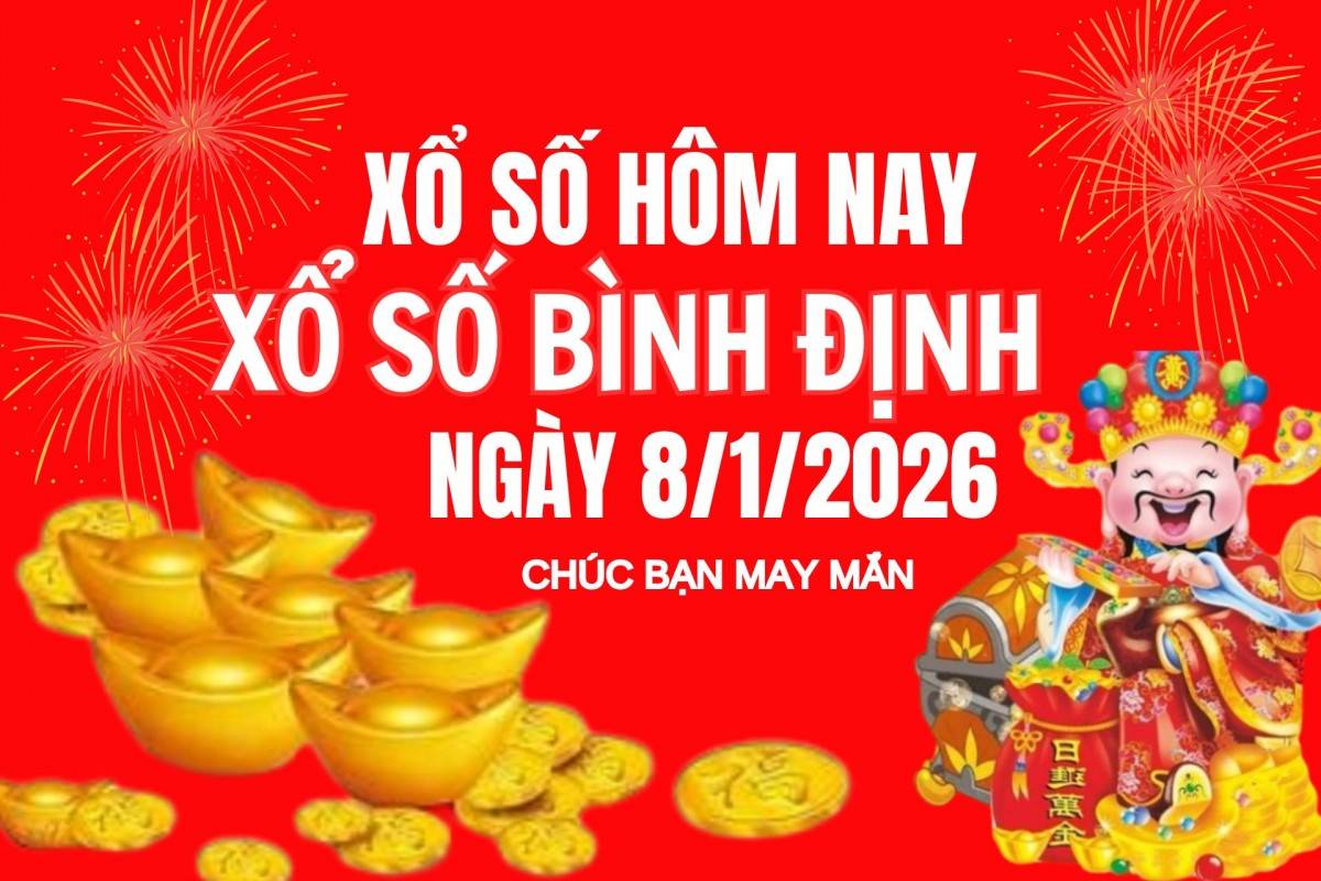 XSBDI 1/1, Kết quả xổ số Bình Định hôm nay 1/1/2026, Trực tiếp XSBDI ngày 1 tháng 1