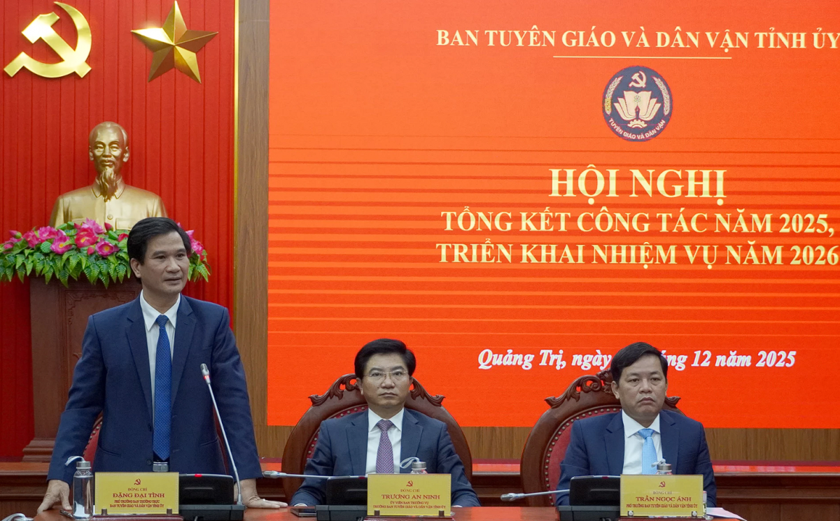 Ban Tuyên giáo và Dân vận Tỉnh ủy Quảng Trị tổng kết công tác năm 2025, triển khai nhiệm vụ năm 2026