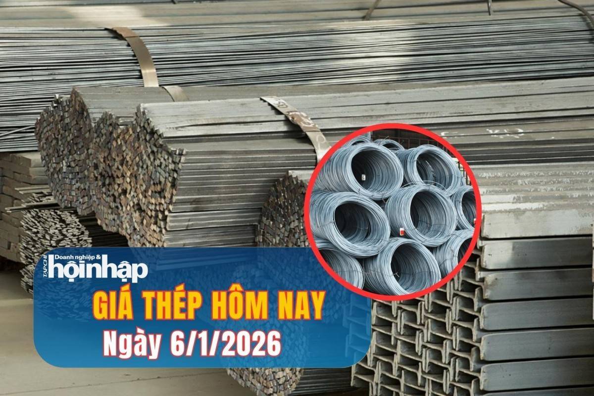 Giá thép hôm nay 6/1/2026: Quặng sắt tăng mạnh, thép cây chịu áp lực giảm