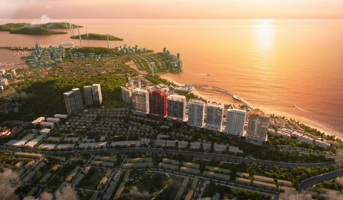 Căn hộ The Sunset tọa lạc trên sườn núi, sở hữu tầm nhìn 360 độ. Ảnh: Sun Group