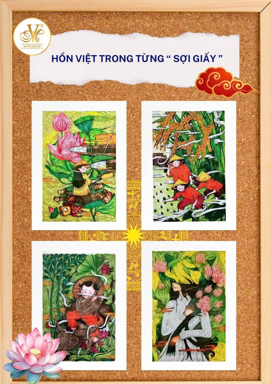 Áo dài dân tộc Việt lộng lẫy, tỏa sáng cùng nghệ thuật Quilling độc bản