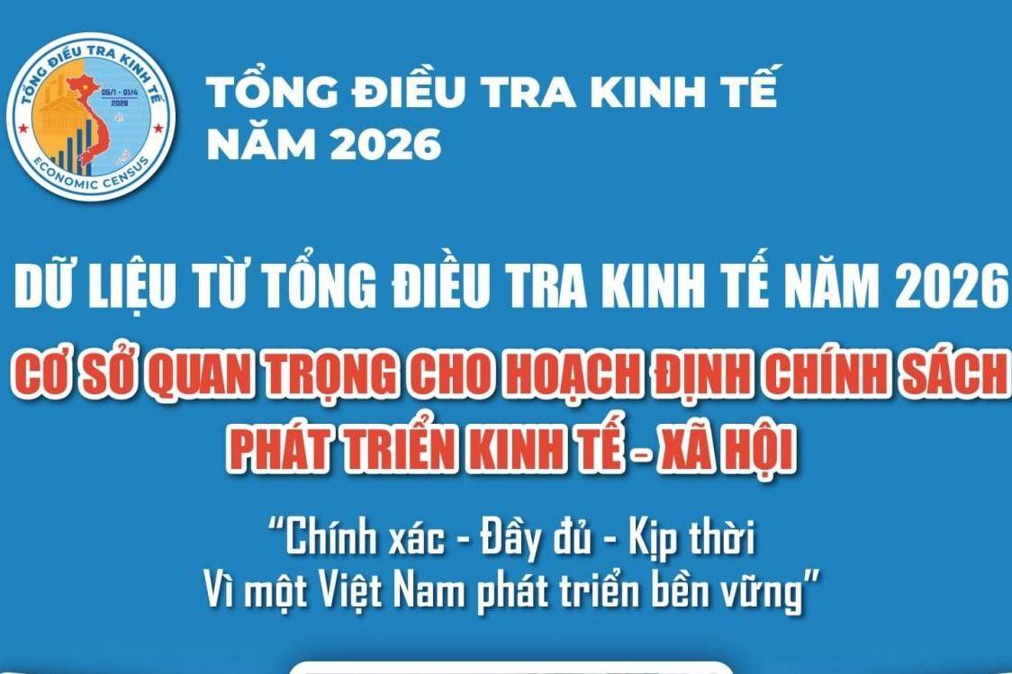 Chính thức Tổng điều tra kinh tế năm 2026: Thu thập dữ liệu toàn diện phục vụ hoạch định chính sách phát triển