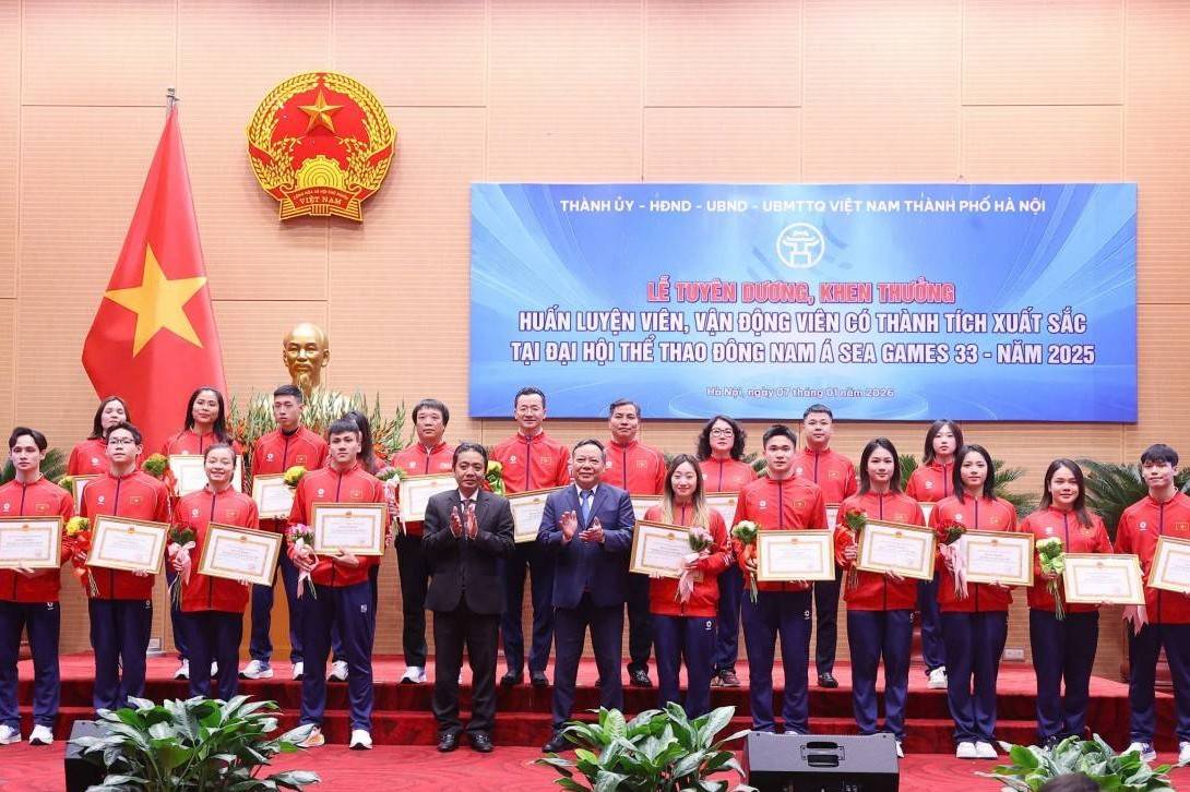 Hà Nội vinh danh huấn luyện viên và vận động viên tỏa sáng trên đấu trường khu vực SEA Games 33