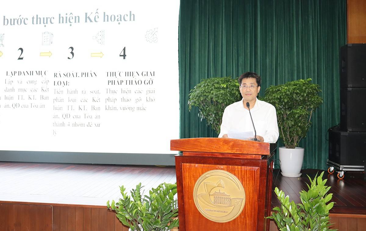 Ông Phạm Văn Nghì, Chánh Thanh tra Thành phố triển khai quán triệt Kế hoạch số 185/KH-UBND