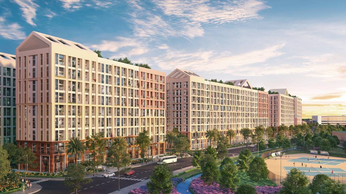 Các tòa căn hộ Park Residence kế cận 4 đại công viên. (Ảnh phối cảnh: Sun Property)