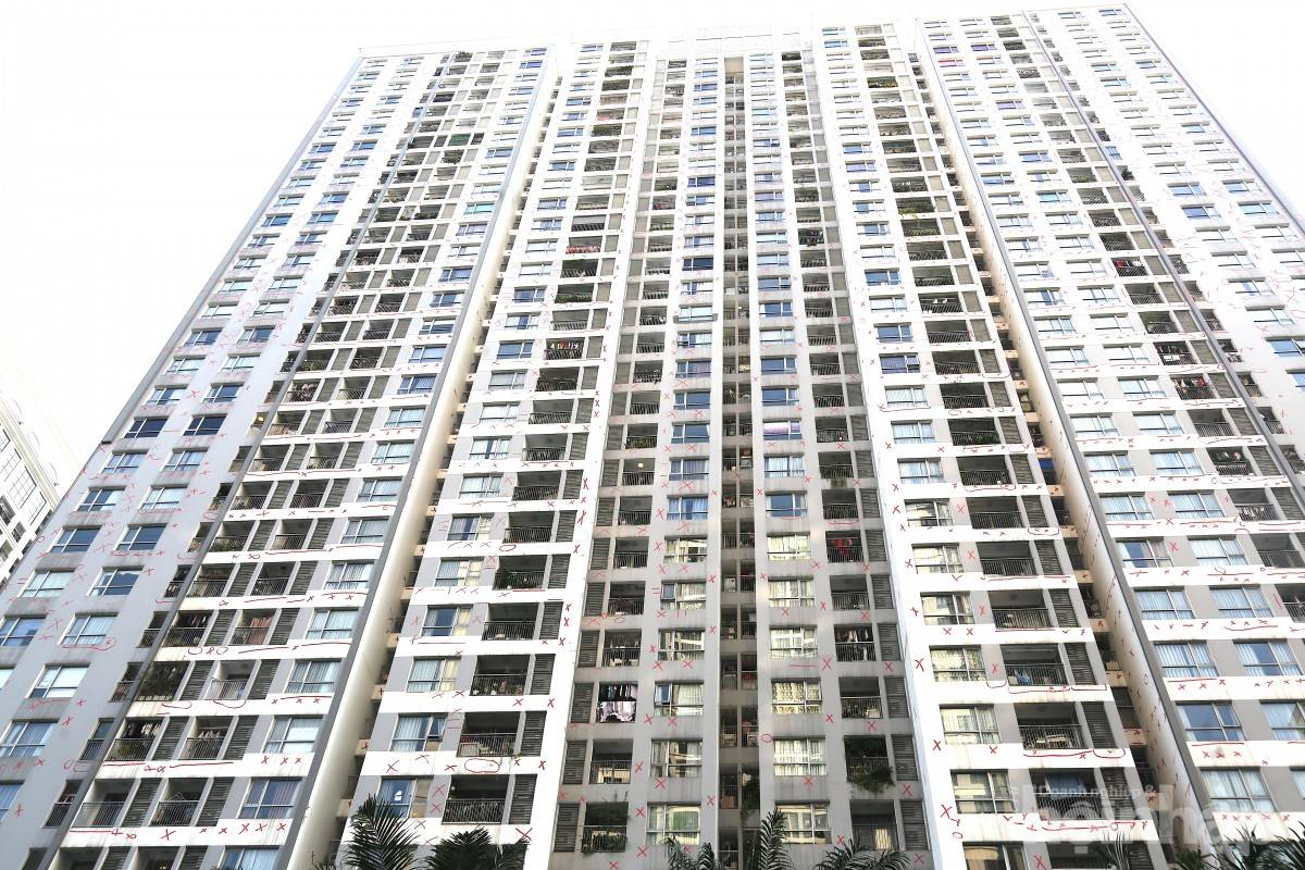 Ký hiệu lạ phủ kín chung cư: 