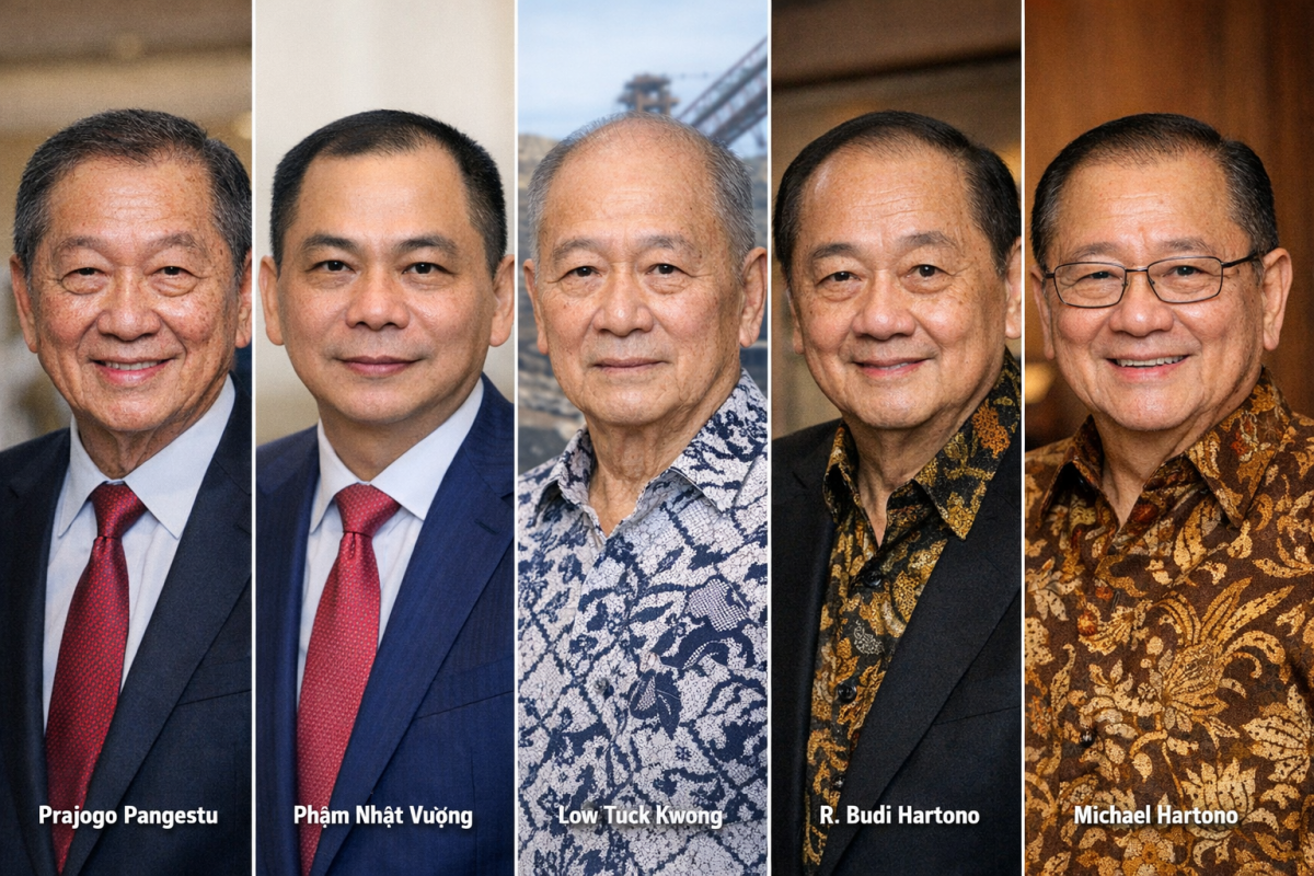 Top 5 tỉ phú giàu nhất Đông Nam Á: Việt Nam có một đại diện