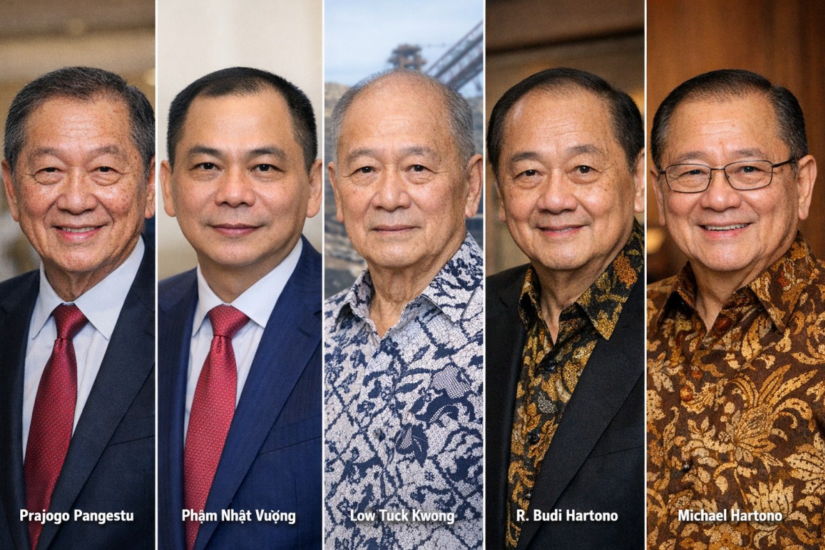 Top 5 tỉ phú giàu nhất Đông Nam Á: Việt Nam có một đại diện