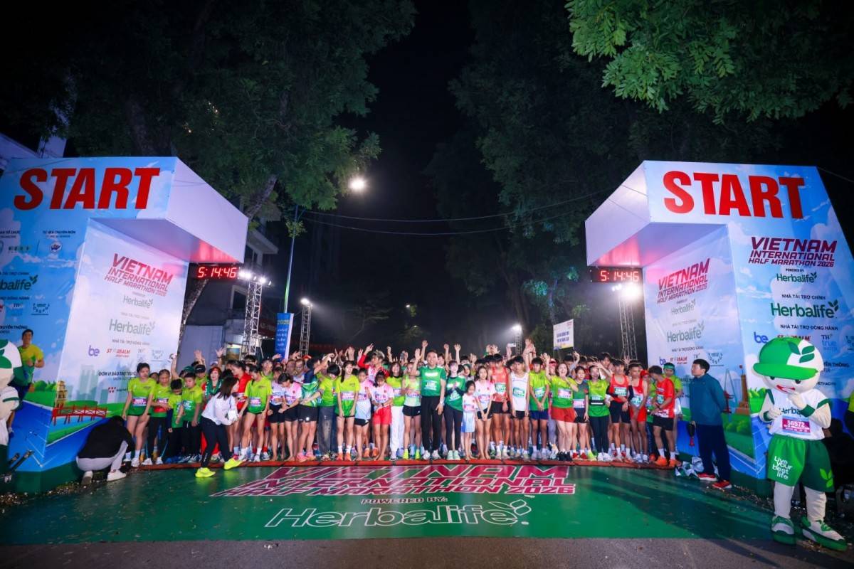 “Giải Bán marathon Quốc tế Việt Nam tài trợ bởi Herbalife 2026” khuyến khích lối sống năng động trong ngày đầu năm mới