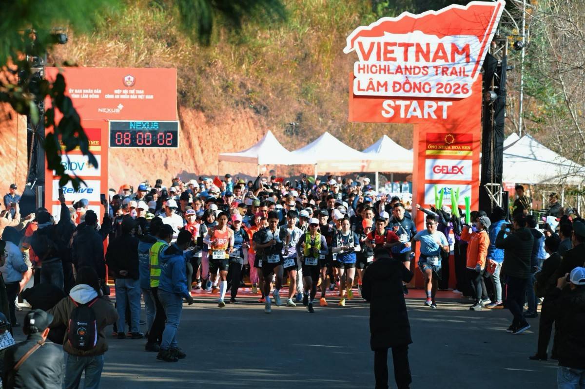 Hơn 1.000 VĐV tham gia Giải chạy bộ địa hình Hoa Sen Home Cup Lâm Đồng 2026