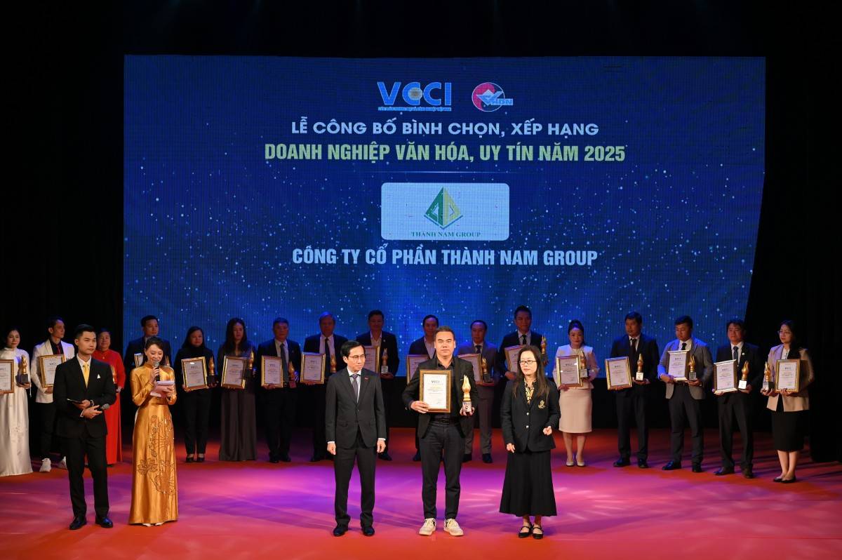 Thành Nam Group được vinh danh Doanh nghiệp Văn hóa, Uy tín năm 2025
