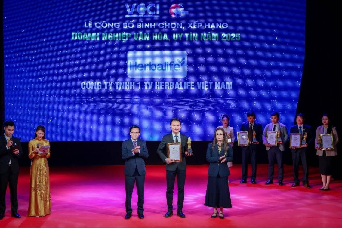 Herbalife Việt Nam vào Top 100 Doanh nghiệp Văn hóa, Uy tín 2025